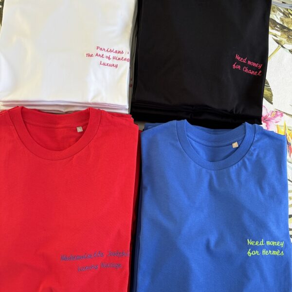 Le logo " Alliance du coeur " brodé sur un T-shirt gris a été brodé et personnalisé our une course caritataive