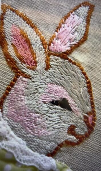 Motifs lapin pour tablier enfant :